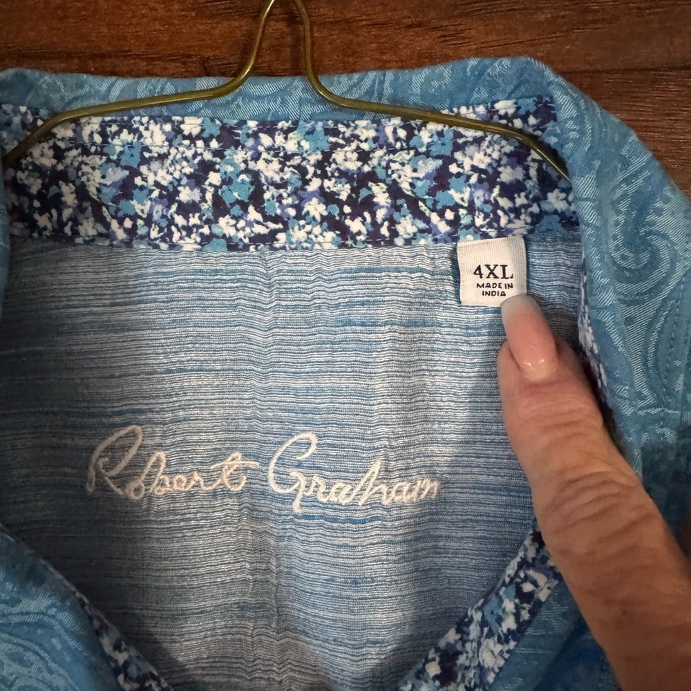 Robert Graham Blue Paisley Button-Down Shirt - Picture 2 of 5